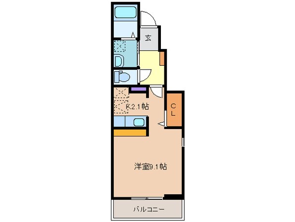 南日永駅 徒歩3分 1階の物件間取画像